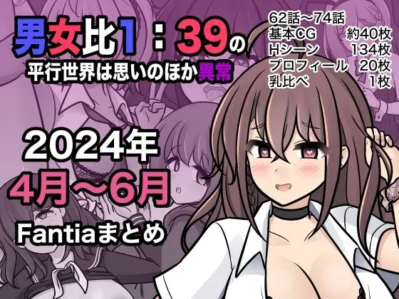 男女比1:39の平行世界は思いのほか異常（Fantia2024年4月〜6月まとめ）のエロ漫画画像